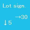 lot sign

→30.↓5