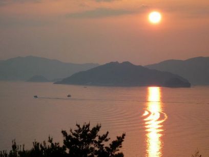 宇和海の夕日