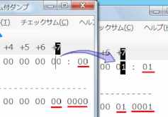 リアルタイムチェックサム付ダンプ実行画面