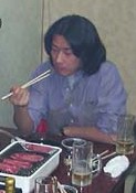 2002年3月の久保元宏☆焼肉屋「沼田大門」にて